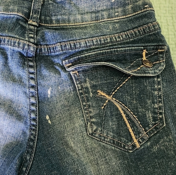 Delia Reese Bermuda Jean Short Distressed Size 5/6 - Picture 3 of 8